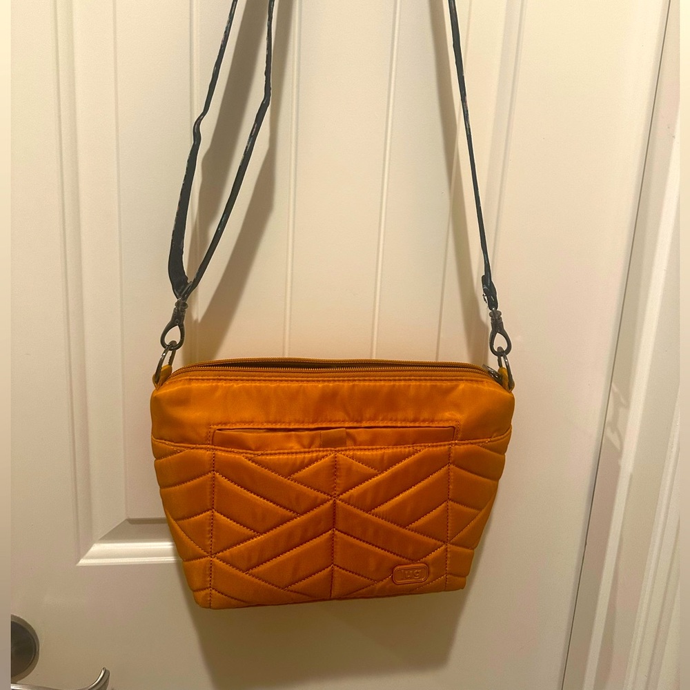 EUC Lug Flare Amber Yellow Quilted Crossbody Bag